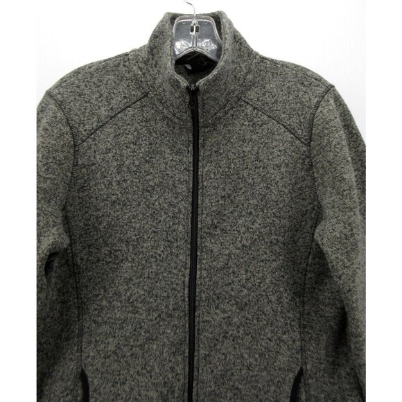 Eddie Bauer Jacket Large Windbreaker Fleece Lined Heathered Full Zip - Picture 2 of 11